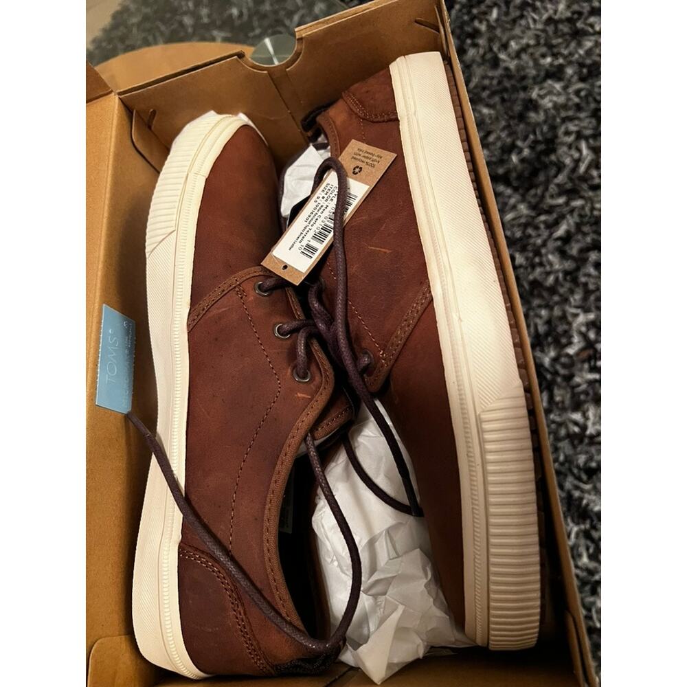 TOMS Carlo Terrain Water Resistant Sneaker Men's Size 9.5 Tapaz Brown Leather